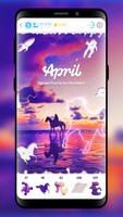 April — أحجية الصور المقطوعة الملصق