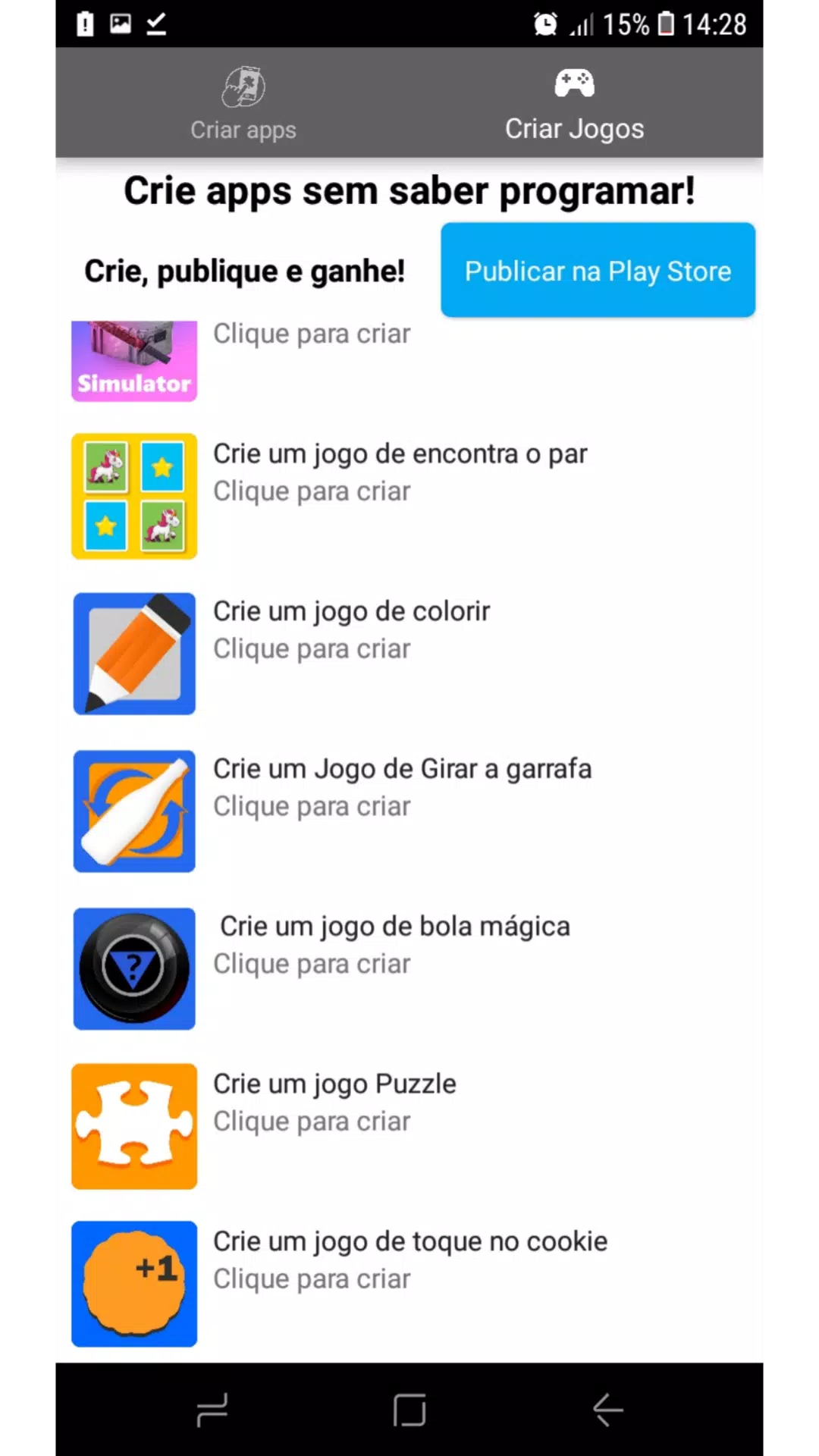 Criar Jogos e Aplicativos APK (Android App) - Baixar Grátis