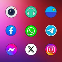 برنامه‌نما Oxigen Circle - Icon Pack عکس از صفحه