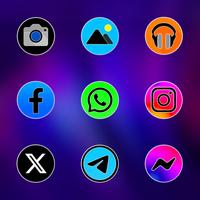 Pixly Fluo - Icon Pack screenshot 2