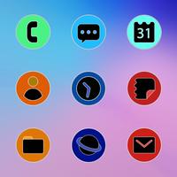 One UI Circle Fluo - Icon Pack ảnh chụp màn hình 1