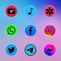 One UI Circle Fluo - Icon Pack скриншот 2