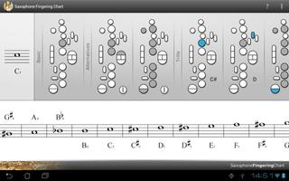 Saxophone Fingering Chart capture d'écran 1