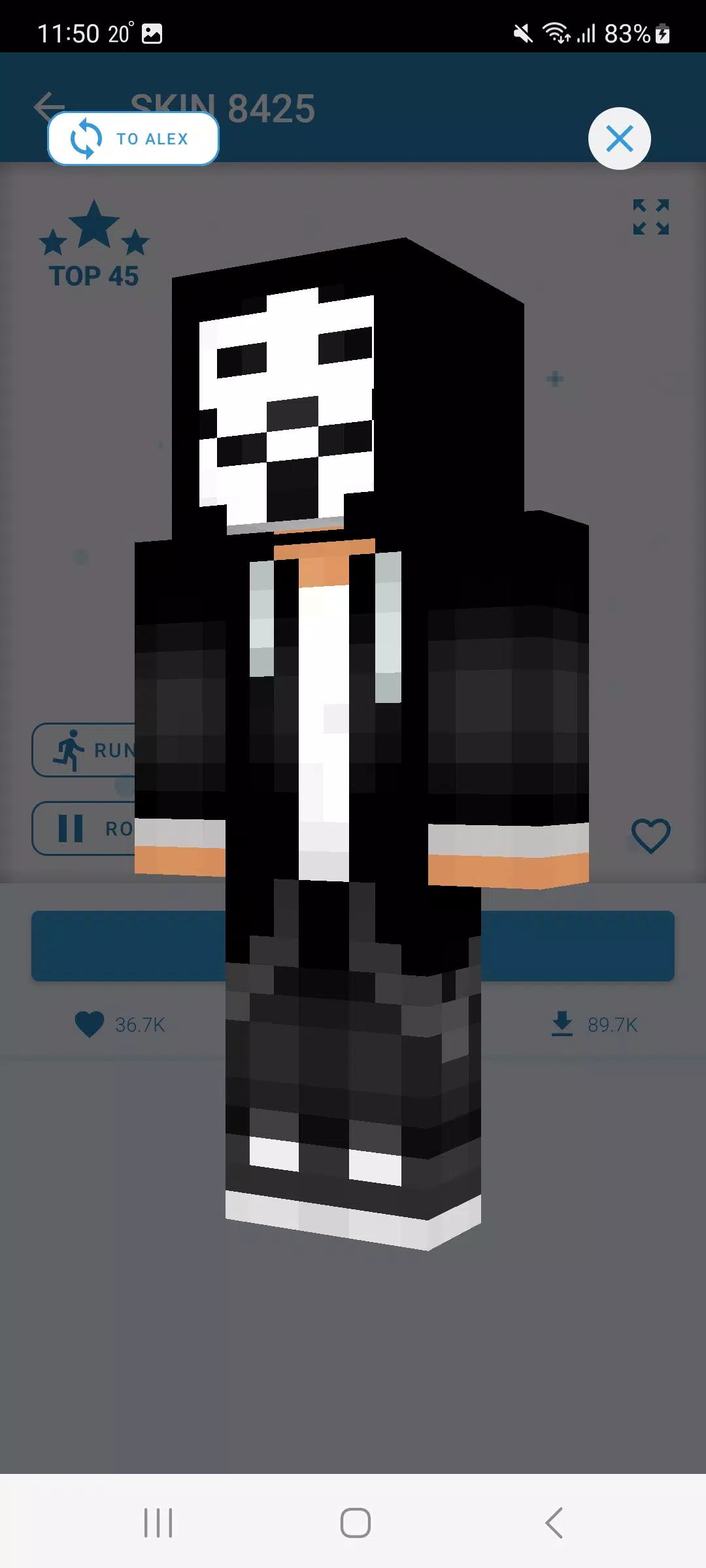 preto  Minecraft Skins