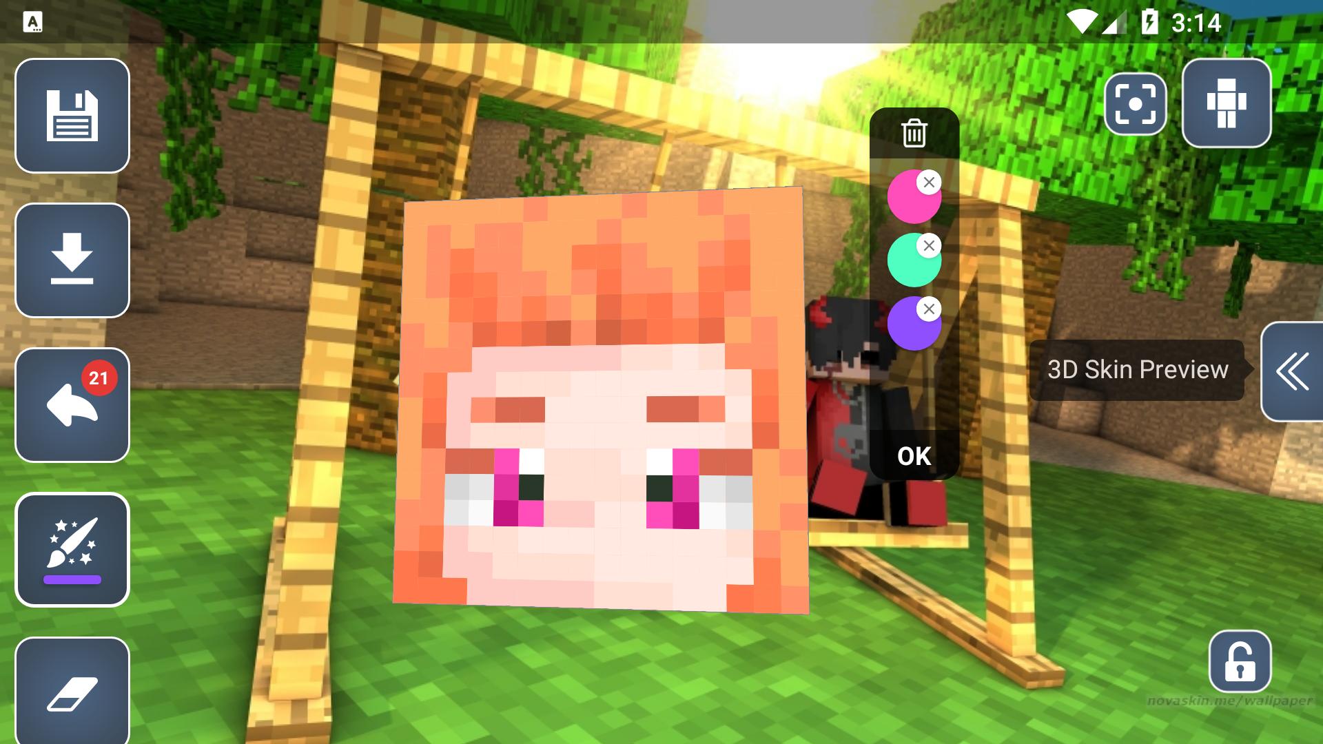 Android 用の HD Skins Editor for Minecraft PE(128x128) APK をダウンロード