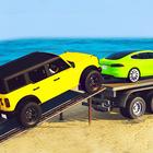 Trailer Truck Car Transport 3D Zeichen
