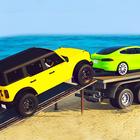 Trailer Truck Car Transport 3D 아이콘