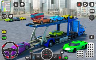 Trailer Truck Car Transport 3D Plakat