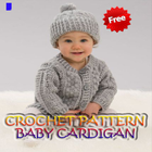 Crochet Pattern Baby Cardigan icône