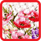 Cross Stitch Flower Pixel icono