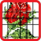 Cross Stitch Flower Art Pixel simgesi