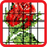 Cross Stitch Flower Art Pixel ícone