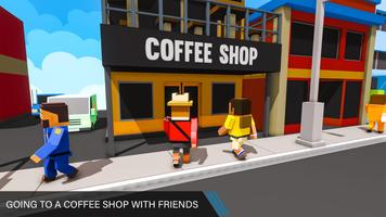 Virtual Blocky Life Town 3D Affiche