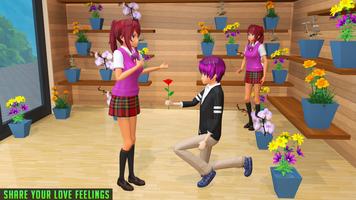 Anime School 3D: Virtual High School Life Games-poster