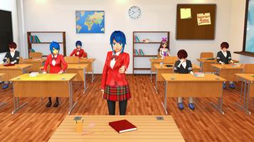 Anime School 3D: Virtual High School Life Games ảnh chụp màn hình 1