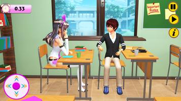 Anime School 3D: Virtual High School Life Games syot layar 3
