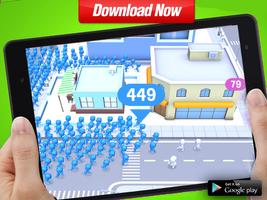 Slickman Crowd in City : Popular Game screenshot 2