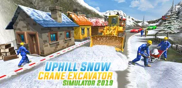 Uphill Snow Crane Excavator Simulator 2019