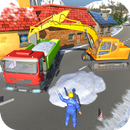 Uphill Snow Crane Excavator Simulator 2019-APK
