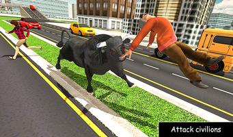 Wild Bull Attack Simulator - City Rampage 2019 Screenshot 3