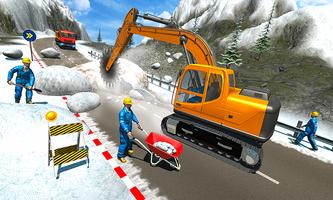 Snow Cutter Excavator Sim Affiche