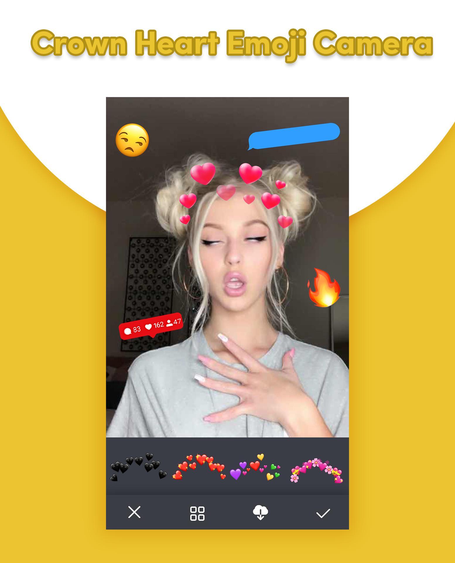 Crown Heart Emoji Camera For Android Apk Download - crown emoji roblox