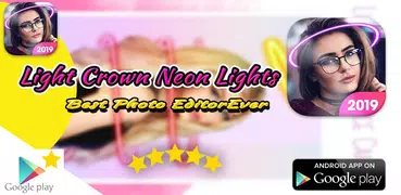 Light Crown Neon Lights - Photo Collage Maker PRO