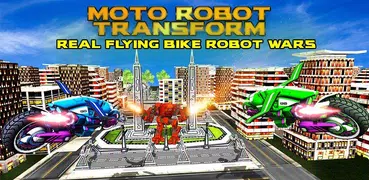 Real Moto Robot Transform: Flying Bike Robot Wars