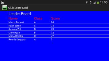 Clay Shooting Club Score Card Affiche