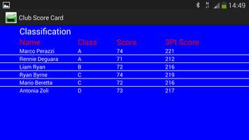 Clay Shooting Club Score Card capture d'écran 1