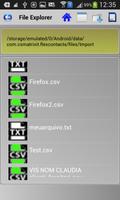 Import contacts  CSV TXT XLS capture d'écran 2