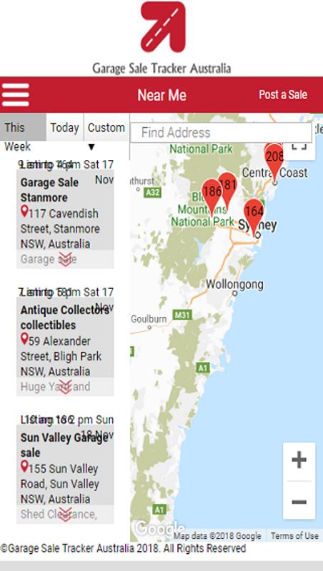 garage sale tracker aus