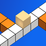 3D line coloured cube game. ikon