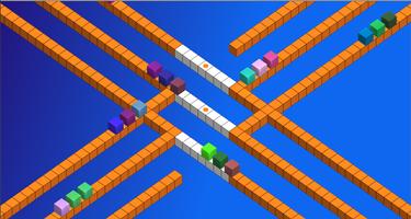 3D line coloured cube game. screenshot 1