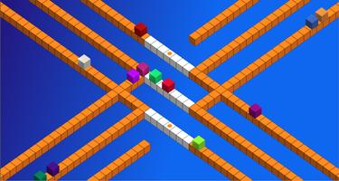 3D line coloured cube game. screenshot 2