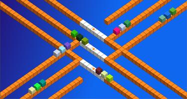 3D line coloured cube game. screenshot 3