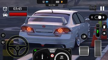 Araba Trafik  Honda Civic Yarış Simulatör Ekran Görüntüsü 1
