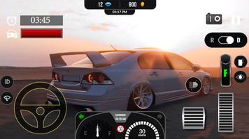 Araba Trafik  Honda Civic Yarış Simulatör Ekran Görüntüsü 2