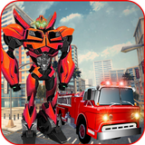 Robot Fire Truck Transforming Robot City Rescue أيقونة