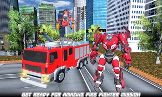 Robot Fire Truck Transforming Robot City Rescue постер