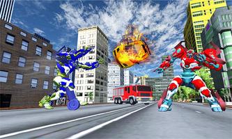 Robot Fire Truck Transforming Robot City Rescue screenshot 2