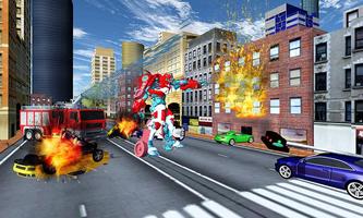 Robot Fire Truck Transforming Robot City Rescue syot layar 3