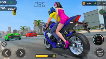 Bike Taxi Driving Games 3D Affiche