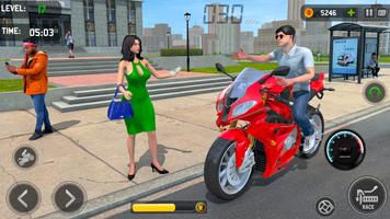 Bike Taxi Driving Games 3D capture d'écran 1