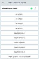 DU entrance exam app: DUJAT,DUMET,MA/MSc/LLM/BELED capture d'écran 3