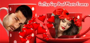 Coffee Cup Dual Photo Frames