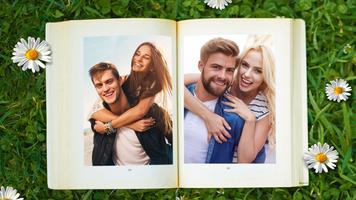 Livre double cadre photo Affiche