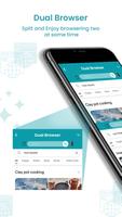 Double écran partagé : navigateur avec plusieurs Affiche