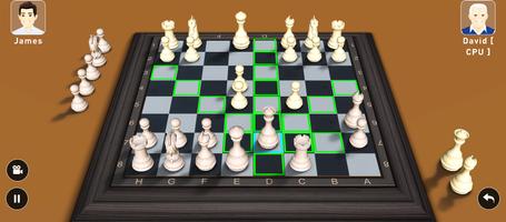 شطرنج ثلاثي الأبعاد الملصق