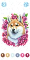 Dogs Color By Number Cartaz